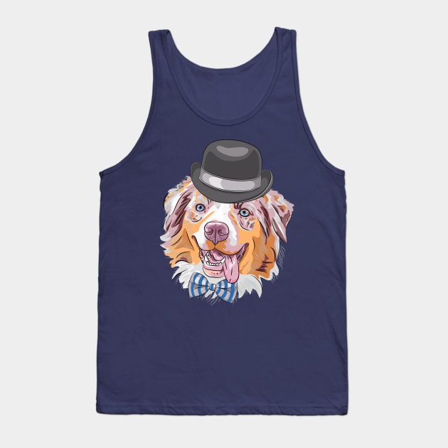 Aussie with a Hat Tank Top by Yay Verily